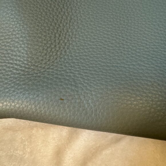 RARE! - Dagne Dover - Leather Work Bag / Crossbody - Grey/Sage Green - Picture 5 of 11